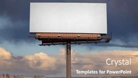  Presentation with storm - Theme having large-blank-billboard-with-desert background and a coral colored foreground