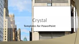  Presentation with paths - Audience pleasing theme consisting of large blank billboard backdrop and a white colored foreground