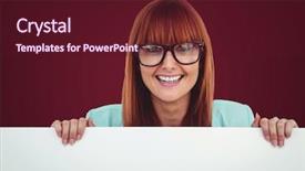  Presentation with maroon - Colorful slides enhanced with large blank card against maroon backdrop and a tawny brown colored foreground