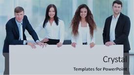  Presentation with professional - Cool new slides with large blank white poster backdrop and a  colored foreground