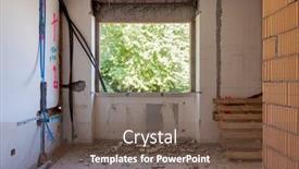  Presentation with villa - Theme having large-bright-room-with-windows background and a tawny brown colored foreground