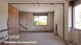  Presentation with villa - Slide deck enhanced with large-bright-room-with-windows background and a gray colored foreground