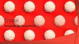  Presentation with coconut - Beautiful slide deck featuring large-candies-in-coconut-flakes backdrop and a red colored foreground
