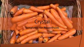  Presentation with carrots - Amazing presentation design having large carrots in a wicker backdrop and a red colored foreground