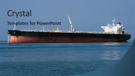  Presentation with tanker ship - Cool new presentation with large chemical tanker ship prepares backdrop and a teal colored foreground