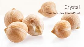  Presentation with chickpea - Audience pleasing presentation theme consisting of large-chickpea-or-garbanzo-beans backdrop and a lemonade colored foreground