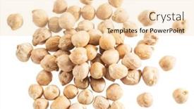  Presentation with chickpea - Audience pleasing slide set consisting of large-chickpea-or-garbanzo-beans backdrop and a lemonade colored foreground