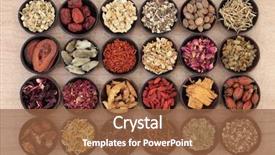  Presentation with papyrus - Slide set consisting of large chinese herbal medicine selection background and a tawny brown colored foreground