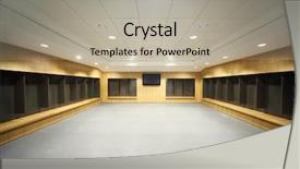  Presentation with locker room - Theme consisting of large clean locker room gray background and a light gray colored foreground