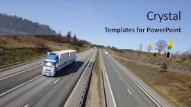  Presentation with clean - Theme consisting of large clean truck on highway background and a light blue colored foreground