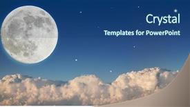  Presentation with moon - PPT theme having dark sky with large clouds background and a  colored foreground