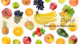  Presentation with berries - Audience pleasing presentation theme consisting of large-collection-fruits-and-berries backdrop and a yellow colored foreground