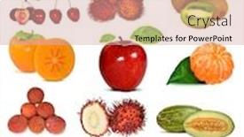  Presentation with fruit - Beautiful slides featuring large-collection-of-fruit-isolated backdrop and a  colored foreground