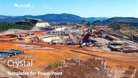  Presentation with bridges - Colorful PPT theme enhanced with large-construction-bridges-buildings-industry backdrop and a coral colored foreground