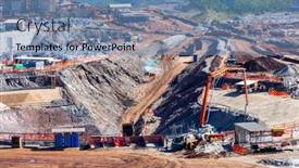  Presentation with bridges - PPT theme featuring large-construction-bridges-buildings-industry background and a teal colored foreground