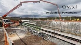  Presentation with concrete construction - Amazing presentation design having construction receiving concrete for foundation backdrop and a light gray colored foreground