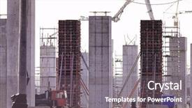  Presentation with infrastructure - Slides featuring large construction site background and a gray colored foreground
