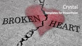  Presentation with soil red - Colorful PPT theme enhanced with large crack in cement backdrop and a gray colored foreground