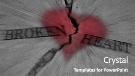  Presentation with soil red - Cool new presentation theme with large crack in cement backdrop and a gray colored foreground