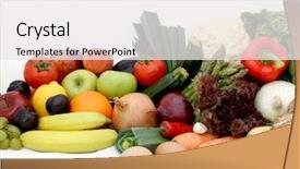  Presentation with fruit - Presentation theme having large display of various fruit background and a white colored foreground