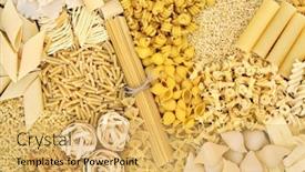  Presentation with dried food - Presentation theme having large-dried-italian-pasta-food background and a yellow colored foreground