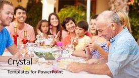  Presentation with birthday - Amazing PPT theme having large family group celebrating birthday backdrop and a lemonade colored foreground