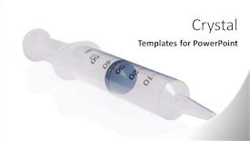  Presentation with syringe - PPT theme enhanced with large-feeding-syringe-isolated background and a white colored foreground