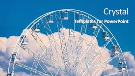  Presentation with ferris wheel - Amazing theme having large-ferris-wheel-against-blue backdrop and a teal colored foreground