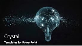  Presentation with bulb - PPT theme featuring large-filament-bulb-shatters background and a wine colored foreground