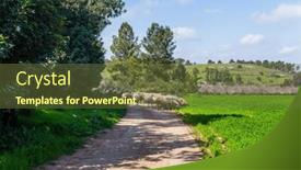  Presentation with february - PPT theme with large-flock-of-sheep background and a tawny brown colored foreground