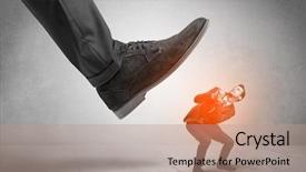  Presentation with stepping - PPT theme having large formal shoe stepping down background and a  colored foreground