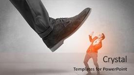  Presentation with stepping - Amazing PPT layouts having large formal shoe stepping down backdrop and a mint green colored foreground