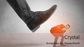  Presentation with stepping - Audience pleasing presentation design consisting of large formal shoe stepping down backdrop and a coral colored foreground