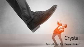  Presentation with stepping - Audience pleasing presentation theme consisting of large formal shoe stepping down backdrop and a coral colored foreground