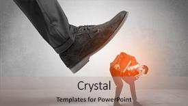  Presentation with stepping - Audience pleasing PPT theme consisting of large formal shoe stepping down backdrop and a coral colored foreground