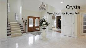  Presentation with stained glass - PPT layouts enhanced with large foyer with stained glass background and a light gray colored foreground