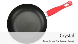  Presentation with frying - Presentation theme with large frying pan isolated background and a white colored foreground