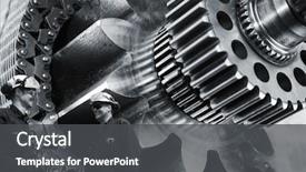  Presentation with mechanics - Cool new theme with large gears and cogs machinery backdrop and a dark gray colored foreground