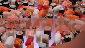  Presentation with sushi - Beautiful slide set featuring shedding past - antique truck sits rusting beside backdrop and a coral colored foreground