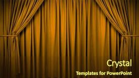  Presentation with golden light - Audience pleasing presentation consisting of large golden curtain with spot backdrop and a tawny brown colored foreground