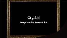  Presentation with frame - PPT layouts with large golden landscape frame isolated background and a  colored foreground