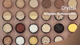 Presentation with rice grain - Audience pleasing PPT layouts consisting of large grain and cereal selection backdrop and a coral colored foreground