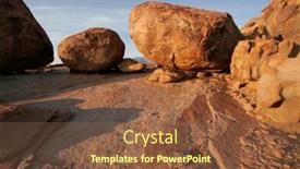  Presentation with granite - Beautiful presentation featuring large granite boulders at sunrise brandberg mountain namibia backdrop and a tawny brown colored foreground