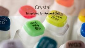  Presentation with group - Cool new PPT theme with large-group-of-felt-tip backdrop and a coral colored foreground