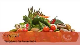  Presentation with fruit - Theme consisting of large group of fruit background and a red colored foreground