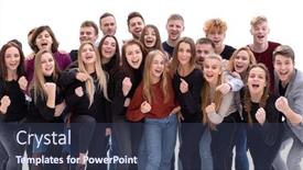  Presentation with gay - Colorful slides enhanced with large-group-of-gay-young backdrop and a tawny brown colored foreground