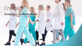  Presentation with forward - Theme enhanced with large-group-of-paramedics-striding background and a lemonade colored foreground