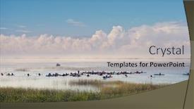  Presentation with kayaking - Beautiful PPT layouts featuring large-group-of-people-kayaking backdrop and a light gray colored foreground