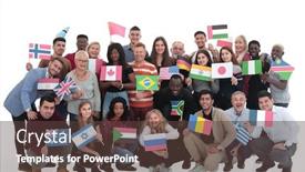  Presentation with group - Amazing presentation having large-group-of-people backdrop and a tawny brown colored foreground