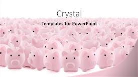  Presentation with pink white - Presentation theme featuring large-group-of-pink-piggy background and a white colored foreground